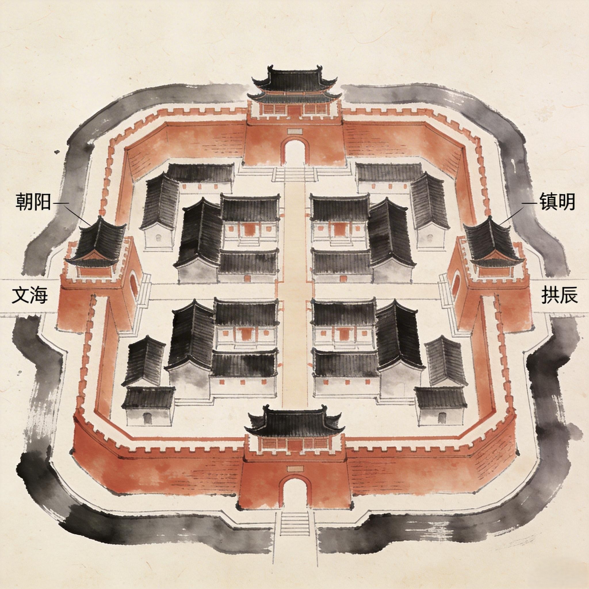 崖州古城平面图