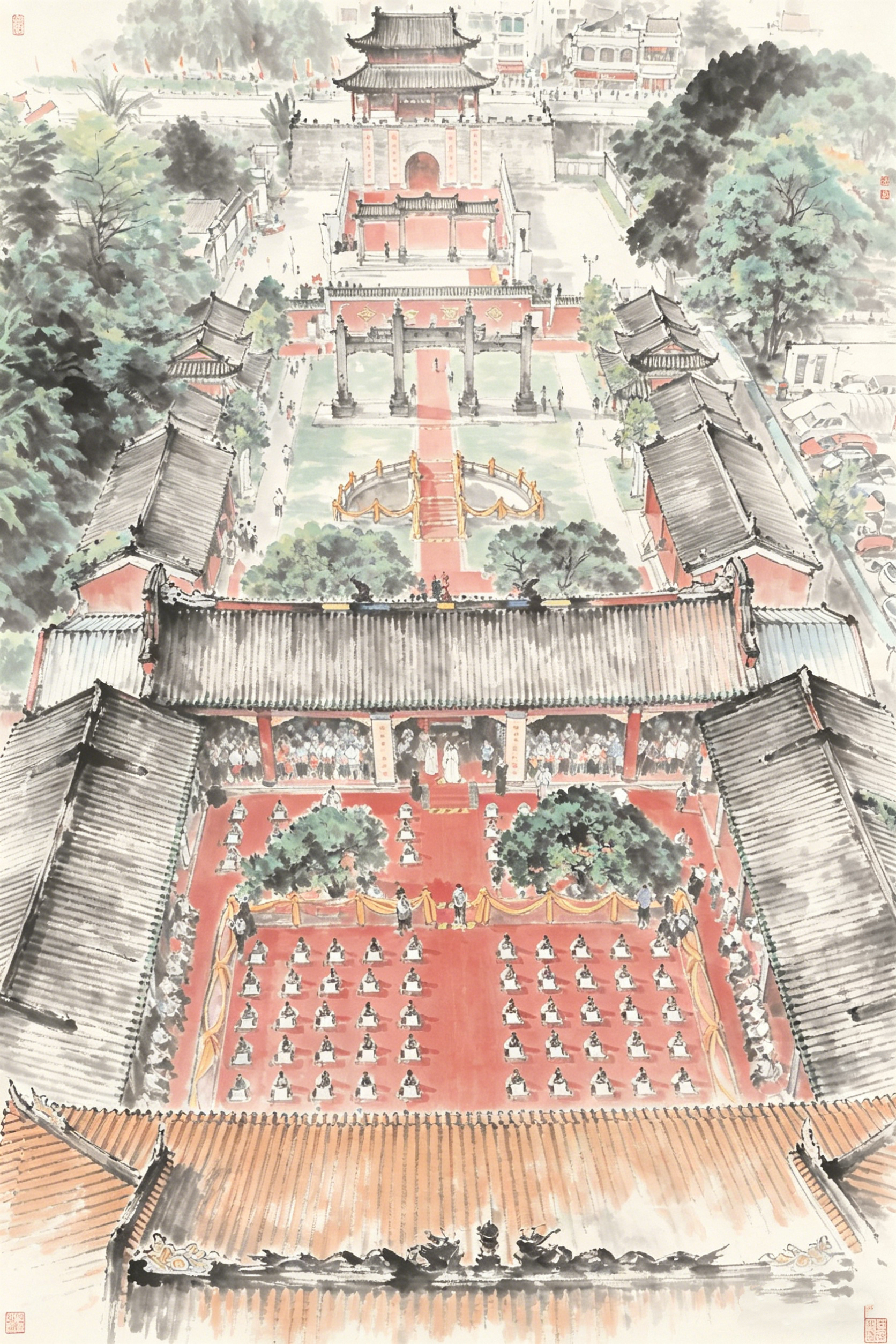 崖州古城格局示意图